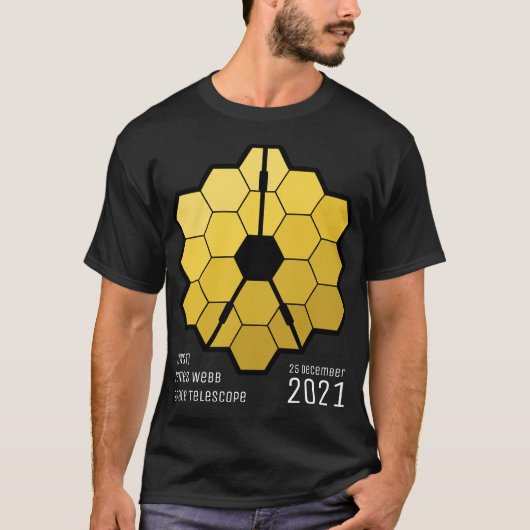 T-shirt James Webb télescope spatial Miroir jaune personna (Devant)