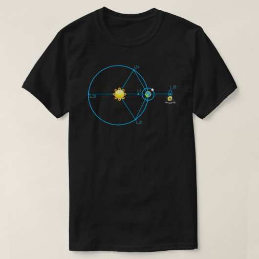 T-shirt James Webb Télescope Spatial Schéma Jwst L2 Point (Design devant)