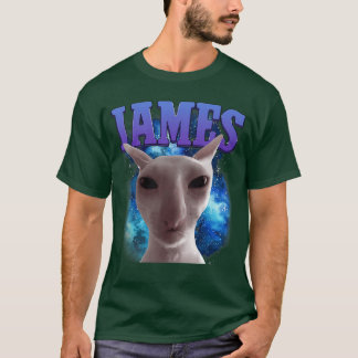 T-shirt Jameshe Cat Meme Funny Silly Cats Brainrot Meme Ca
