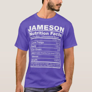 T-shirt Jameson Nutrition FactsJameson Nom Anniversaire