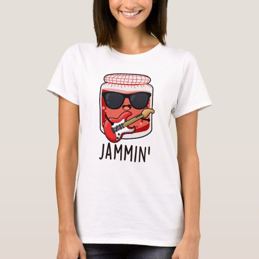 T-shirt Jammin Funny Rocker Jam Pun (Devant)