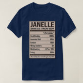 T-shirt Janelle Valeur nutritive Nom Pseudo Alias Titre (Design devant)