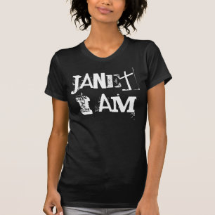 T-shirt Janet je suis janv. où je ne suis pas en noir et