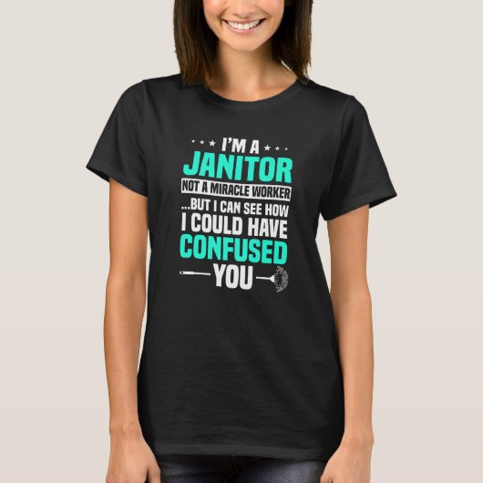 T-shirt Janitor Cleaner (Devant)