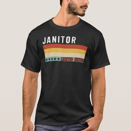 T-shirt Janitor Job Title Profession Worker Appreciation I (Devant)