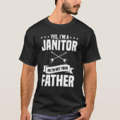 T-shirt Janitor Père Gardien Papa Nettoyant Gardien Graiss (Devant)