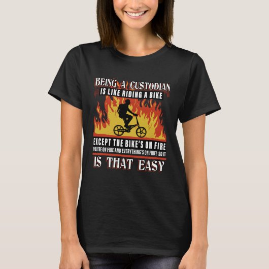 T-shirt Janitor school custodian school janitor funny cust (Devant)