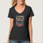 T-shirt January 1952 70th Birthday 70 Years Awesome Floral<br><div class="desc">January 1952 70th Birthday 70 Years Of Being Awesome Floral</div>