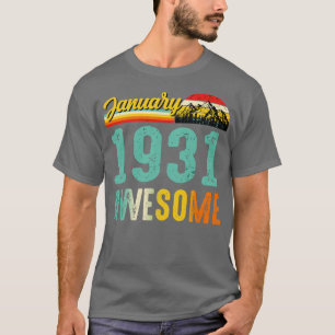 T-shirt Janvier 1931 Chemise Cadeau Anniversaire Vintage 1