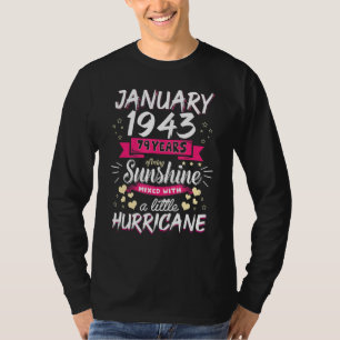 T-shirt Janvier 1943 Fille 79 Ans Été Soleil Mixte Hu