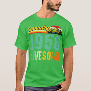 T-shirt Janvier 1956 Chemise Cadeau Anniversaire Vintage 1