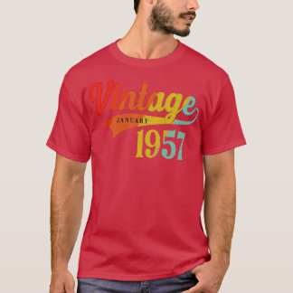 T-shirt Janvier 1957 Anniversaire Vintage Janvier 1957 Mag