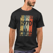 T-shirt Janvier 1970 53 Anniversaire 53 Anniversaire 1970  (Devant)