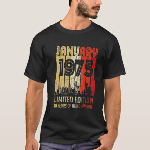 T-shirt Janvier 1975 48 Ans D'Être Impressionnant
