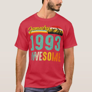T-shirt Janvier 1993 Chemise Cadeau Anniversaire Vintage 1