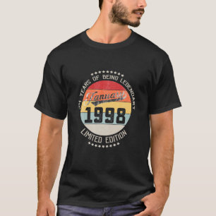 T-shirt Janvier 1998 24E Anniversaire 24 Anniversaire En C