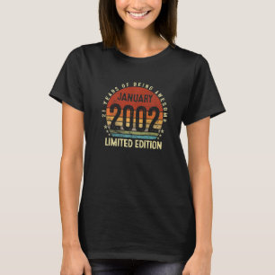 T-shirt Janvier 2002 21e anniversaire Vintage