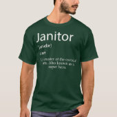 T-shirt Janvier Définition Meilleures fonctions de Janitor (Devant)