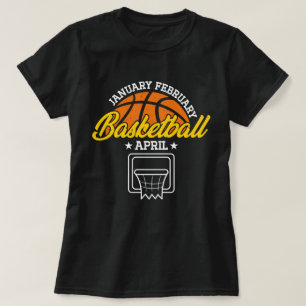 T-shirt Janvier Février Basketball Avril Joueur Cool