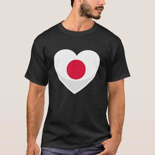 T-shirt Japan Flag Pocket Heart (Devant)