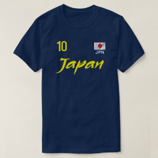 T-shirt Japan Football Soccer Number 10 Flag