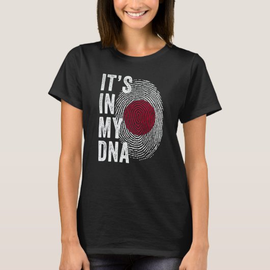 T-shirt Japan It's In My DNA Cute Japanese Fingerprint Nip (Devant)