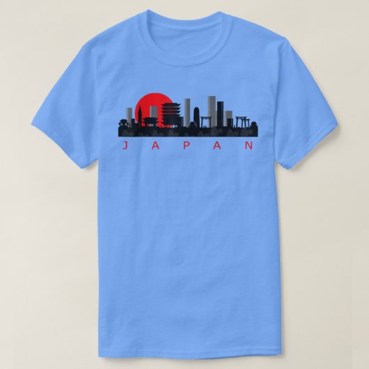 T-shirt Japan Tokyo Skyline Drawing Art  (Design devant)