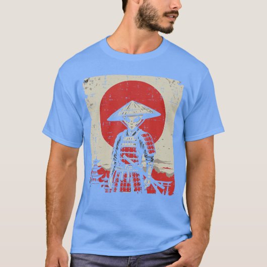 T-shirt Japanese Alien Warrior Samurai Katana UFO Art Wome (Devant)