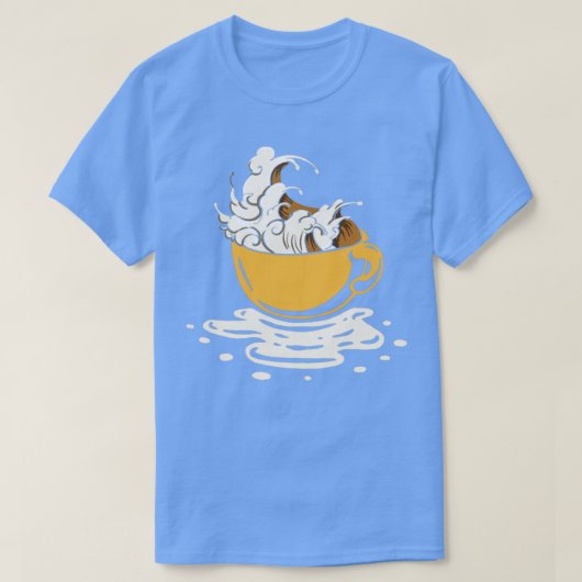 T-shirt Japanese Big Wave Coffee Drinker Kanagawa Coffee (Design devant)