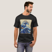 T-shirt Japanese Big Wave of Cats Surfing Kanagawa Wave Vi (Devant entier)
