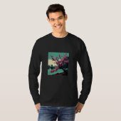 T-shirt Japanese Cherry Blossom tree river suspension brid (Devant entier)