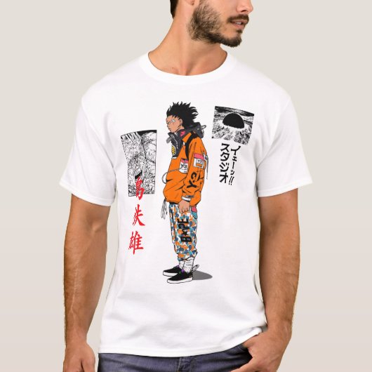 T-shirt Japanese Cool Urban Samurai Vaporwave Style (Devant)