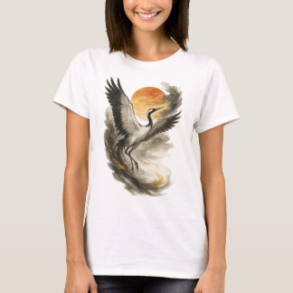 T-shirt 【Japanese Crane Spirit Art Women’s T-Shirt】