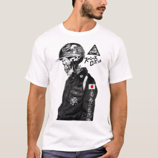 T-shirt Japanese Cyberpunk Skullface Urban Style