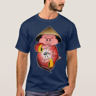 T-shirt Japanese Food I Maki Lover I Asian Sushi Pig 3383