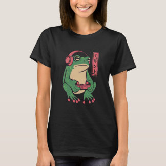 T-shirt Japanese Gamer Frog Art Funny Vintage Gaming Men W