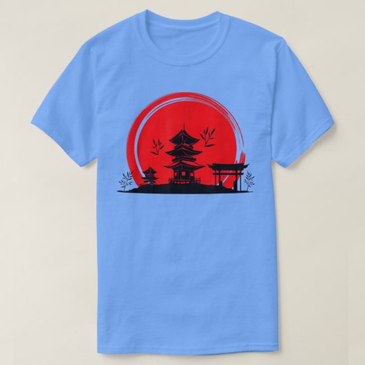 T-shirt Japanese Garden Japanese Torii Japan Samurai  (Design devant)
