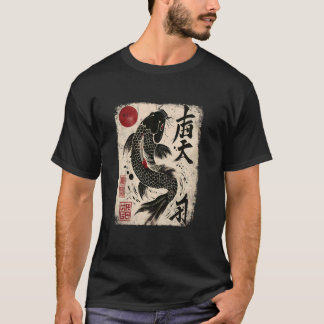 T-shirt Japanese Koi Fish Sakura Nishikigoi Koi Carp Art