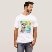 T-shirt Japanese Otter in Tranquil Waters 040924AREF130 -  (Devant entier)