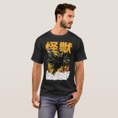 T-shirt Japanese Retro Catzilla Kaiju Monster (Devant entier)