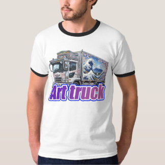T-shirt Japanese Sakura Wave Art Truck "DEKOTORA"