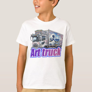 T-shirt Japanese Sakura Wave Art Truck "DEKOTORA"