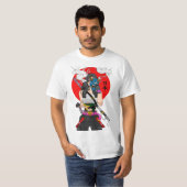 T-shirt Japanese Samurai Vaporwave Cool Girl  (Devant entier)