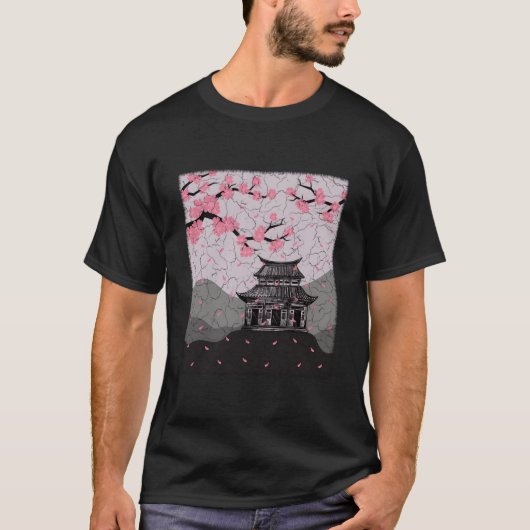 T-shirt Japanese Style Cherry Blossom (Devant)