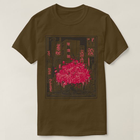T-shirt Japanese Style Cherry Blossom Sakura Japan  (Design devant)