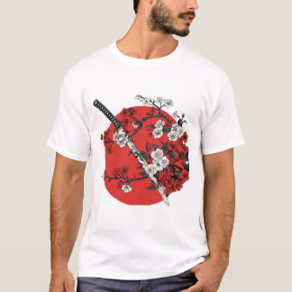 T-shirt Japanese Sword & Cherry Blossom