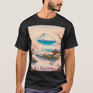 T-shirt Japanese Traditional Fujiyama Ukiyo-e 日本 富士山