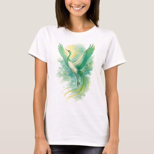 T-shirt 【Japanese Watercolor Phoenix T-Shirt】 (Devant)