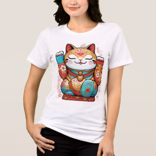 T-shirt Japanse Gelukskat (Maneki-neko) – Symbool