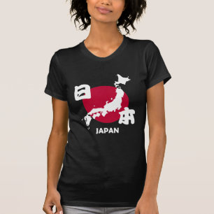 T-shirt Japon avec carte et drapeau